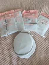 Bolsas de malla con cremallera para lavado de ropa interior, organizador de lavandería, gris