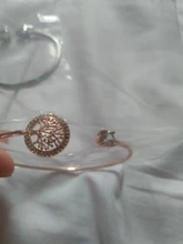 Pulsera de piedra blanca de circón para mujer, brazalete ajustable de árbol de la vida para mujer, brazalete de boda de oro rosa
