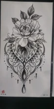 Pegatinas de tatuaje temporal a prueba de agua para hombre y mujer, tatuaje Negro Grande, Cráneo de Tigre, León, Lobo, rosa, pierna, pecho, tatuaje falso para brazo