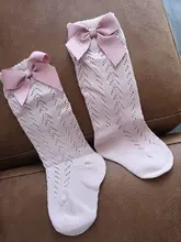 Calcetines tobilleros de algodón para niñas, calcetín de hasta la rodilla, suave, transpirable, antideslizante, para recién nacidos de 0 a 6 años