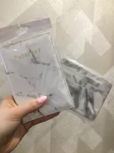 Tarjetero con patrón de mármol para hombre y mujer, estuche de piel sintética con patrón de mármol, resistente al agua, para tarjetas de identificación y negocios, 1 unidad