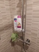 Bathroom Shelf Black Shower Storage Basket Storage Rack Adjustable Faucet