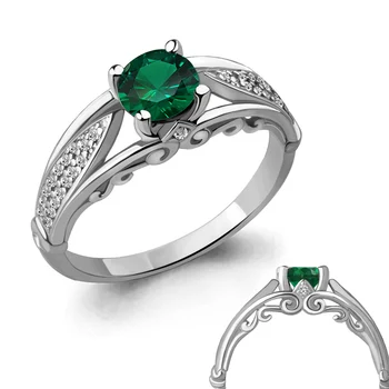 Silver ring with nanoemerald Sint. And cubic zirconia
Silver ring with nanoemerald Sint. And cubic zirconia