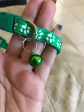 10 La banda de Color, Collar de gato y Collar de pata del gato ajustable Collar con cascabel de Mascota de dibujos animados huella Collar de gato