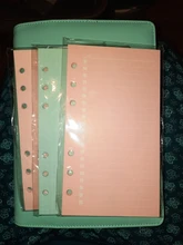 Cuaderno A5 A6 de color rosa y morado, 40 hojas, recambio de papel espiral, 6 agujeros, diario, semanal, página, Agenda, regla de índice 2021