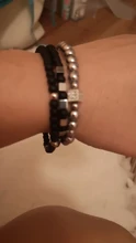 3 unids/set cubo a la moda pulsera de cuentas de los hombres negro mate pulsera de cuentas de piedra conjuntos para hombres regalo de la joyería