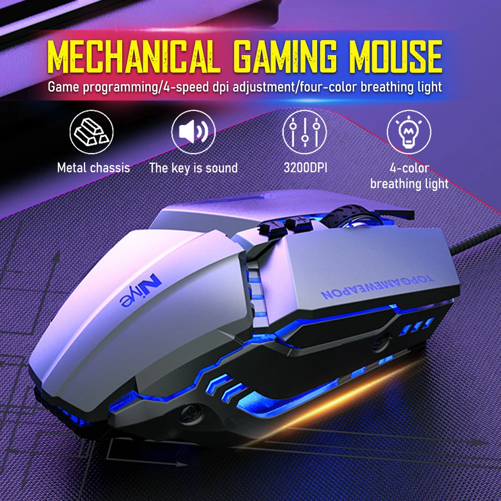 In StockLDLUTBR Wired Gaming Mouse 7 Button LED 3200 DPI USB Computer Mouse Gamer Mice breathing light Mause For PC Laptop
In StockLDLUTBR Wired Gaming Mouse 7 Button LED 3200 DPI USB Computer Mouse Gamer Mice breathing light Mause For PC Laptop