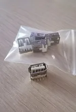 Inserción directa de bloque lateral USB 2,0 tipo A hembra, Conector de interfaz de cable de soldadura, PCB, bricolaje