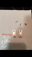 NAIERDI 2 unids/set armario magnético capturas imán paradas de puerta de la puerta oculta más cerca con tornillo para armario de Hardware de muebles