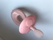 Herramienta de cepillo dental de silicona para bebés, 1 Uds., multiusos, masajeador de gomas para bebés, vara para Molar, pincel de silicona blanda, mango con hebilla de diseño, 4 colores