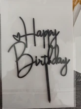 Pastel de acrilico feliz cumpleaños, decoración de pastel de cumpleaños, banderas para niños, adornos de pastel de fiesta, Baby Shower