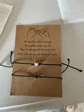 Pinky Promise-pulsera de papel tejida con ojo malvado para mujer, pulseras de hilo rojo de la suerte ajustables, joyería