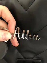De escultura llaveros con nombre personalizado inicial clave cadena con nombre grabado Carta para las mujeres de la joyería de los hombres regalos