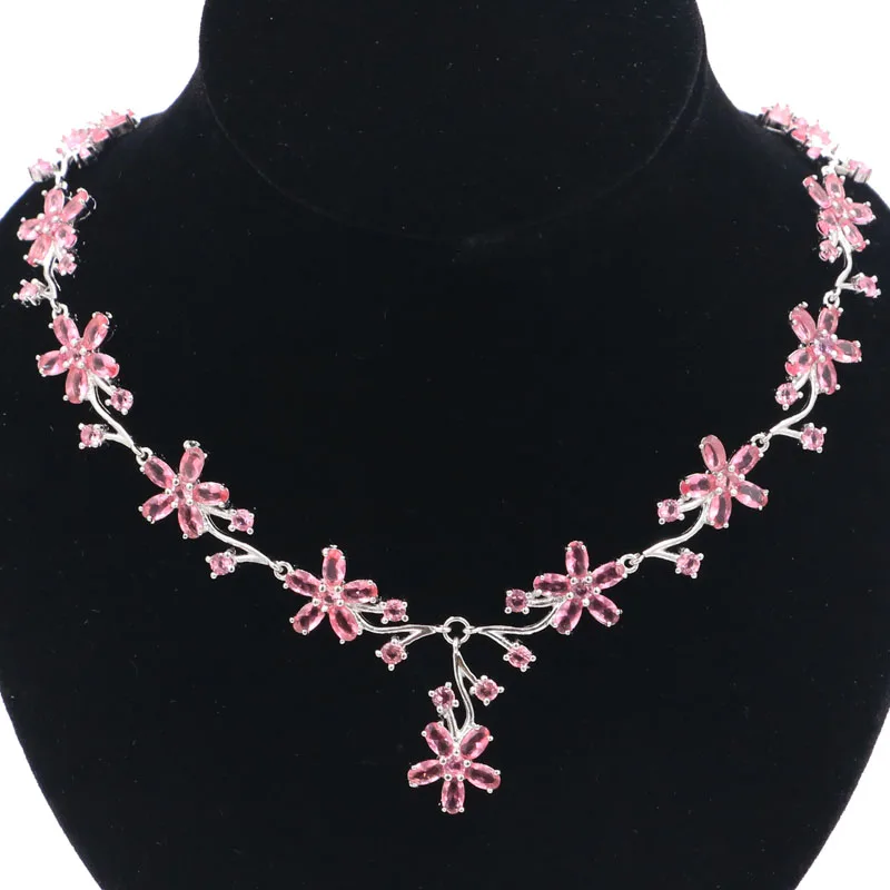 24x13mm Big Heavy 24.4g Created Flower Shape Pink Tourmaline Woman's Wedding Silver Necklace 18.5-19.5inch 24x13mm
24x13mm Big Heavy 24.4g Created Flower Shape Pink Tourmaline Woman's Wedding Silver Necklace 18.5-19.5inch 24x13mm
