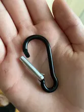 3 uds. De mosquetón de aleación de aluminio D, Clip de resorte, llavero con ganchos, llavero pequeño de escalada, para deportes de acampada