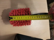 Cepillo de rueda de coche, limpiador de neumáticos con cerdas rojas y mango negro, herramientas de lavado para detalles automáticos, limpieza de motocicleta, Carclean