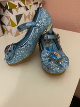 Zapatos de cuero, de tacón alto y de la princesa Elsa para niñas, sandalias para niños, sandalias de fiesta, calzado para niñas, tallas 24-36
