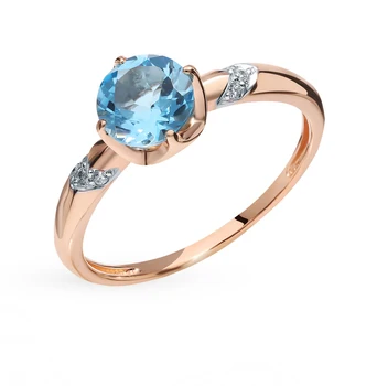 Gold ring with Topaz and cubic zirconia sunlight sample 585 test
Gold ring with Topaz and cubic zirconia sunlight sample 585 test