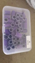 HYTOOS-Bandas de lijado púrpura sin mandril, accesorios de brocas para uñas, herramienta de pulido para el cuidado de las uñas, 50 Uds.