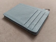 Tarjetero de piel auténtica para hombre y mujer, Cartera de Cremallera gruesa grande, a la moda, Color caramelo, Bolsa de tarjeta de crédito de Banco de negocios