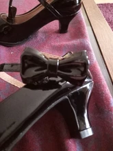 Zapatos Infantiles para niñas, calzado con lazo de cuero para fiesta de Baile de Princesa, brillantes, Color rojo sólido, tacón alto, de cuero de moda, oferta de otoño