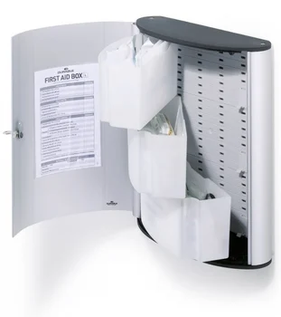 First Aid Kit wall mounted set L,400x302x118mm silver 
First Aid Kit wall mounted set L,400x302x118mm silver