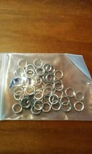 50 unids/bolsa de acero inoxidable gancho de anillos de Pesca 3 #/4 #/5 #/6 #/7 #8 # anilla con doble abertura accesorios para herramientas de pesca conector de anillos planos