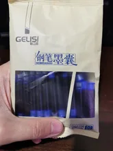 Pluma estilográfica desechable de 3,4mm de diámetro, recargas de cartuchos de tinta, botella/juego de bolsas, azul/negro/rojo, suministros de papelería de oficina, 50 Uds.