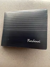 Cartera de piel sintética para hombre, billetera corta de cuero Retro, Horizontal, multitarjeta, de lujo, monedero de Color puro a la moda