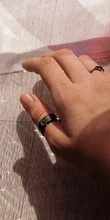 Letdiffery Luna Simple sol par anillos para amante negro de acero inoxidable de los hombres de las mujeres anillo de boda regalos del Día de San Valentín