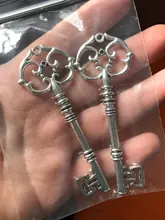 83x31mm 2pcs Bronce Verde Oro Colores Color plata antigua Llave chapada Hechos a mano Colgante: DIY para collar de pulsera