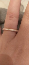 Anillo de boda de cristal de circonia cúbica Micro pavé para mujer, sortija de apilamiento eterno, banda de aniversario de oro rosa de 1,0mm