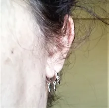 Fanqieliu-pendientes de plata de ley 925 auténtica con forma de luna y estrella para mujer, joyería Vintage creativa, aros cruzados, FQL20495