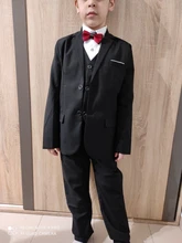 Traje Formal de primavera y otoño para niños, traje de flores para niño, traje de actuación de fiesta de boda, chaqueta, chaleco, pantalones juego de ropa