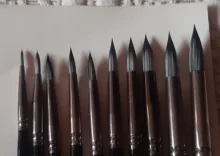 10 artista acuarela pinceles para pintar pincel acrílico plana y Punta Kit de pintura cepillo pluma pincel de Brochas pluma de dibujo de arte pintura de la mano