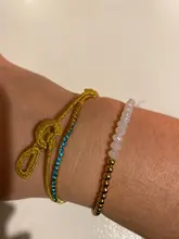 Pulsera elástica de 27 colores para mujer, brazalete pequeño de oro plateado, cuadrado, acrílico, facetas de hematita, cuentas de cristal, BC324