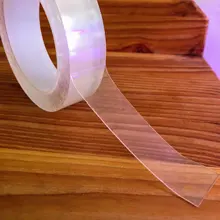 AOBT-Cinta mágica Nano de doble cara, cinta adhesiva transparente, reutilizable, impermeable, limpiable para el hogar, 1M/2M/3M/5M