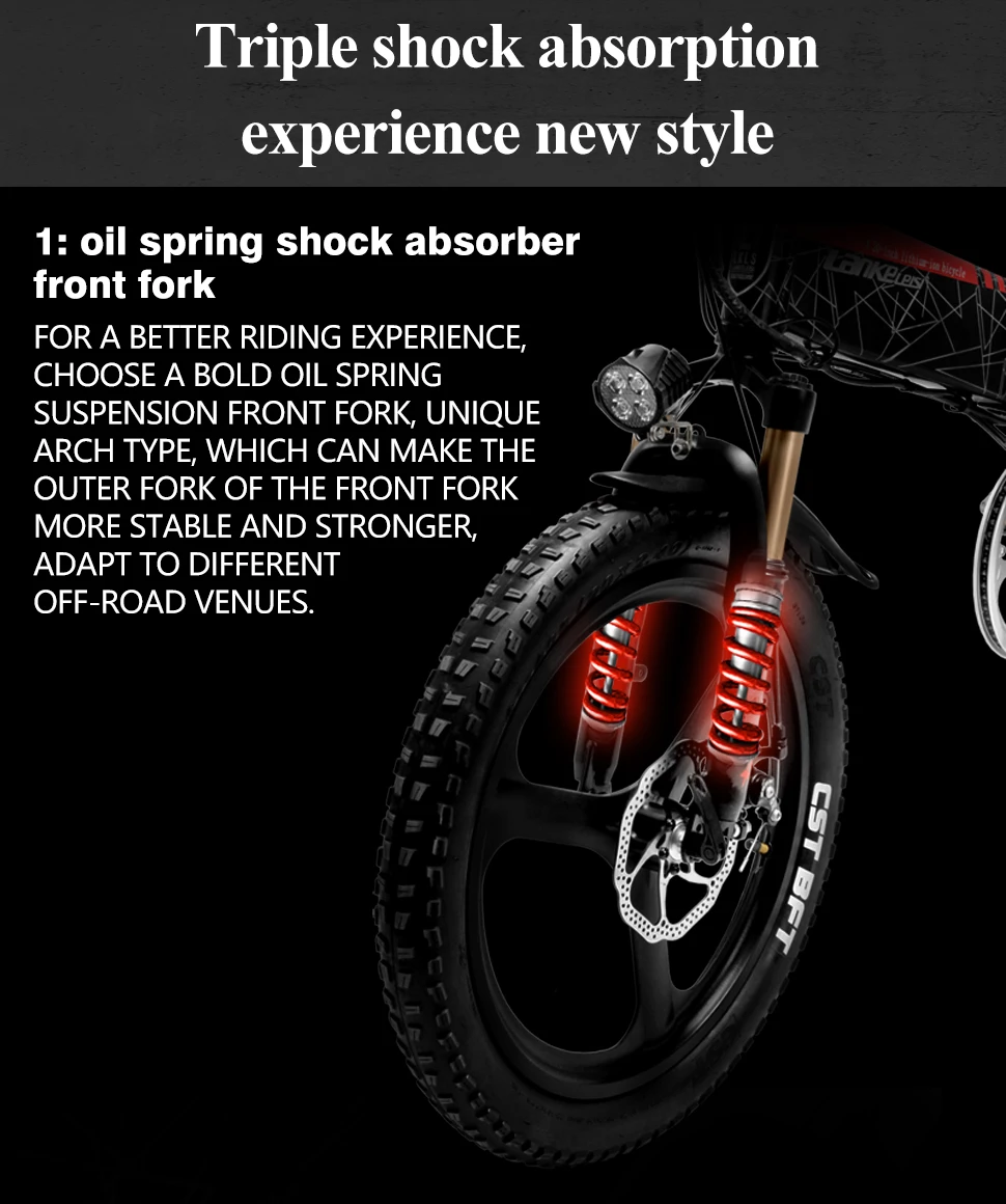 Best Lankeleisi G650 Electric Folding Bicycle full suspension 7 Speeds 500W Motor 48V 10.4AH Battery light weight frame 9