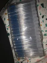 50 Uds pestaña reutilizable brocha de tubo para la extensión de pestañas varas para máscara de pestañas desechables cepillo de cejas con aplicador de pestañas cepillos