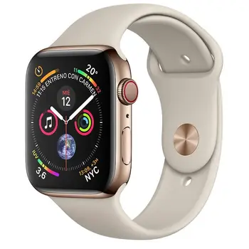 Apple Watch Serials 4 GPS Cell 44mm stainless steel Case in gold and sport in Stone
Apple Watch Serials 4 GPS Cell 44mm stainless steel Case in gold and sport in Stone