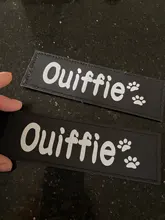 2 uds personalizado arnés del perro etiqueta nombre de Perro personalizado K9 Collar arnés para perro etiqueta engomada de la etiqueta de parche de arnés para perros etiqueta de nombre