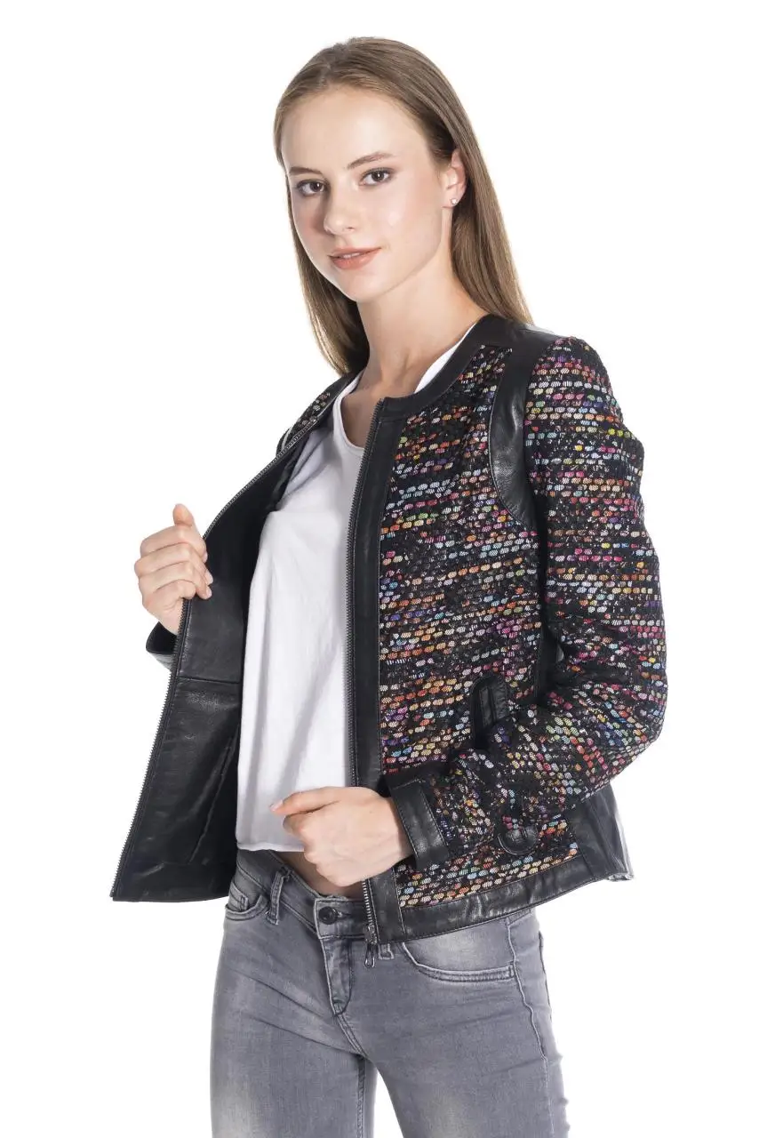 Women winter leather jacket winter Leather Jacket Genuine Real Leather Jacket leather Coat lambskin coat Straw Knit jacket
Women winter leather jacket winter Leather Jacket Genuine Real Leather Jacket leather Coat lambskin coat Straw Knit jacket