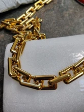 Accesorios para bolso de mujer, piezas desmontables, cadena de repuesto, oro sólido, acrílico, correa de lujo, cadena para asa de hombro