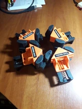 Abrazadera de ángulo recto de 90 grados, abrazadera de esquina de marco de imagen, herramienta de mano para carpintería, abrazadera de tubo de fijación, 1/4 Uds.