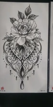 Pegatinas de tatuaje temporal a prueba de agua para hombre y mujer, tatuaje Negro Grande, Cráneo de Tigre, León, Lobo, rosa, pierna, pecho, tatuaje falso para brazo