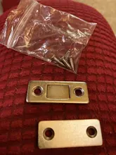 NAIERDI 2 unids/set armario magnético capturas imán paradas de puerta de la puerta oculta más cerca con tornillo para armario de Hardware de muebles