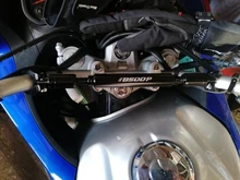 BSDDP-barra transversal Universal para motocicleta, barra de equilibrio de refuerzo de aleación de aluminio CNC ajustable para manillar de 7/8 y 22mm