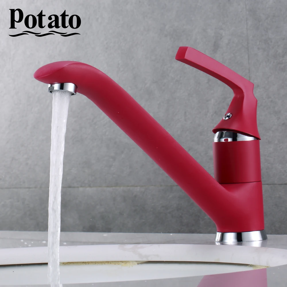 Potato Kitchen Mixer Cold and Hot Flexible Faucet Single Lever Hole Water Tap Kitchen Faucets Torneira p42229-16
Potato Kitchen Mixer Cold and Hot Flexible Faucet Single Lever Hole Water Tap Kitchen Faucets Torneira p42229-16