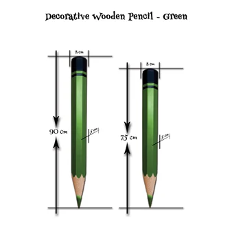 Decorative Wooden Colored Pencil - 2 pcs = (1 pcs 90 cm + 1 pcs 75 cm) - hand-made - Green (Set Of Two)
Decorative Wooden Colored Pencil - 2 pcs = (1 pcs 90 cm + 1 pcs 75 cm) - hand-made - Green (Set Of Two)