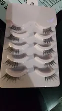100% hecho a mano transparente tallos maquillaje pestañas 5 pares de la mitad de las pestañas falsas entrelazado Natural desordenado suave y gruesa pestañas falsas